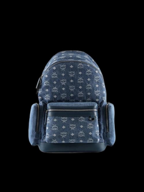 MCM Stark Fabric Medium Backpack Denim Blue