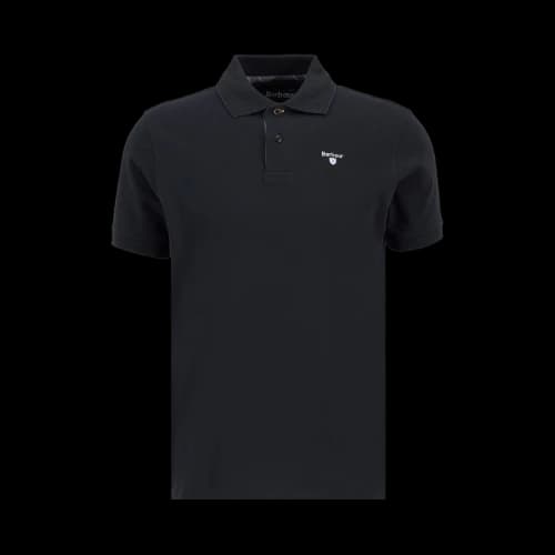 Barbour Tartan Pique Polo 'Black'
