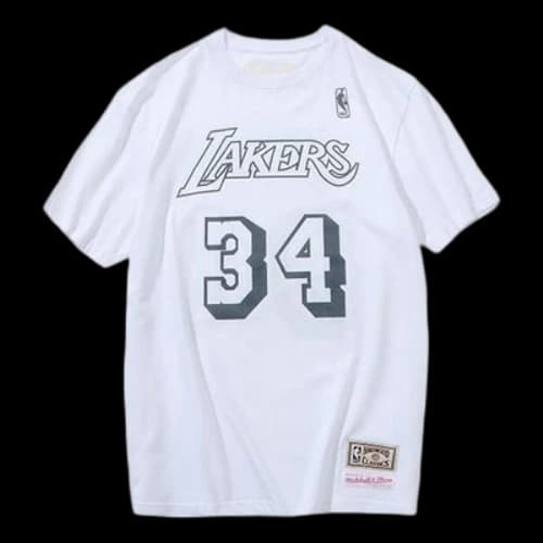 Mitchell & Ness x NBA Lakers Round-neck T-shirt 'Shaquille O'Neal 34'