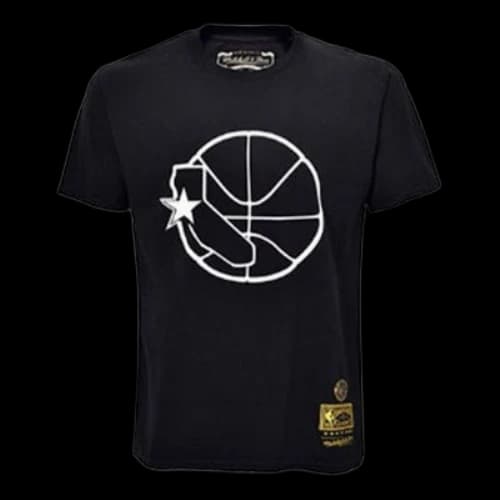 Mitchell Ness NBA Series Dallas Mavericks Printing Short Sleeve Couple Style Black