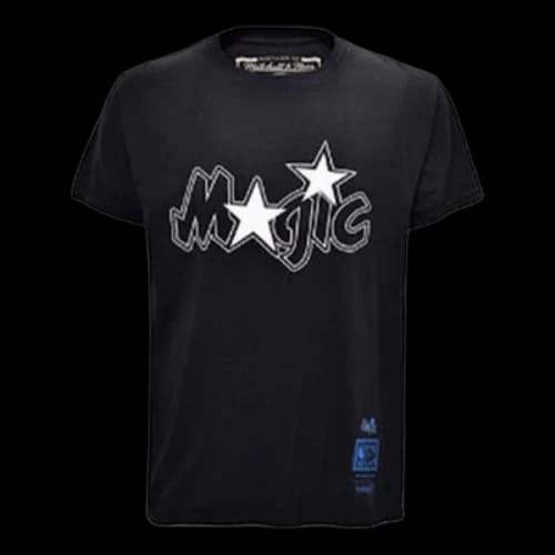 Mitchell & Ness NBA Series Orlando Magic Printing Short Sleeve Couple Style Black