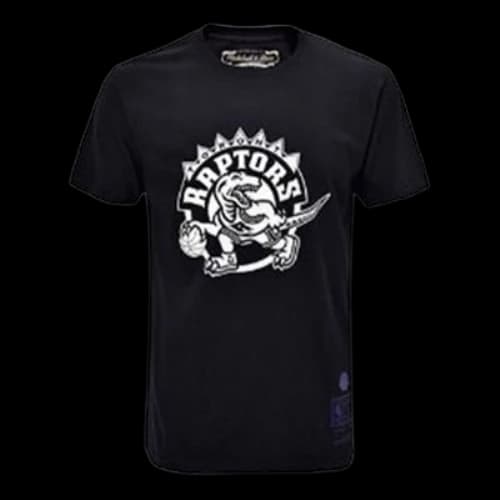 Mitchell & Ness NBA Series Toronto Raptors Printing Short Sleeve Couple Style Black