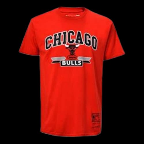 Mitchell Ness NBA Series Chicago Bulls Printing Short Sleeve Couple Style Red