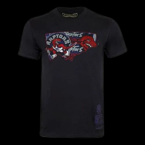 Mitchell & Ness MN Sports Team Printing Short Sleeve Toronto Raptors Couple Style Black