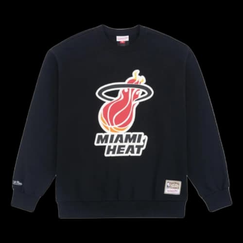 Mitchell & Ness x NBA Miami Heat Logo Sweatshirt 'Black'