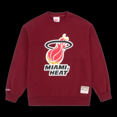Mitchell & Ness x NBA Miami Heat Logo Sweatshirt 'Red'