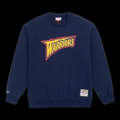 Mitchell & Ness x NBA Golden State Warriors Sweatshirt 'Navy Yellow'