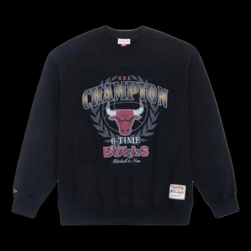 Mitchell & Ness x NBA Chicago Bulls 6 Times Champion Sweatshirt 'Black'