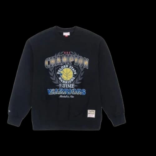 Mitchell & Ness x NBA Golden State Warriors 7 Times Champion Sweatshirt 'Black'