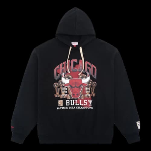 Mitchell & Ness x NBA Chicago Bulls 6 Times Champion Hoodie 'Black'