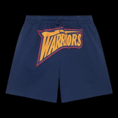 Mitchell & Ness x NBA Golden State Warriors Big Logo Shorts 'Blue Yellow'