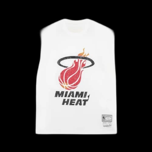 Mitchell & Ness x NBA Miami Heat Throwback Logo T-shirt 'White'