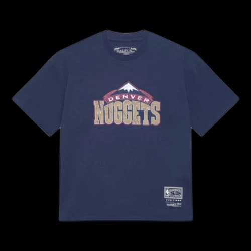 Mitchell & Ness x NBA Denver Nuggets Throwback Logo T-shirt 'Navy'