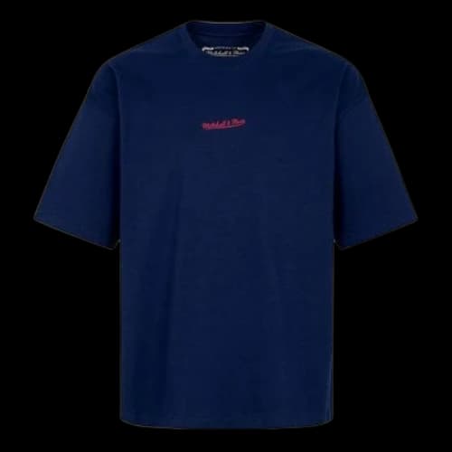 Mitchell & Ness Logo Word T-shirt 'Navy'
