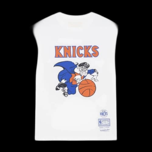 Mitchell & Ness x NBA New York Knicks Basic Logo T-shirt 'White'
