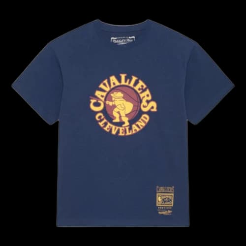 Mitchell & Ness x Nba Cleveland Cavaliers Vintage Logo Ringer T-shirt 'Navy'