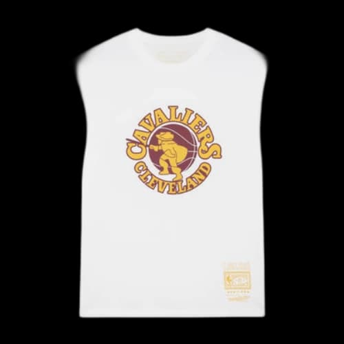 Mitchell & Ness x Nba Cleveland Cavaliers Vintage Logo Ringer T-shirt 'White'