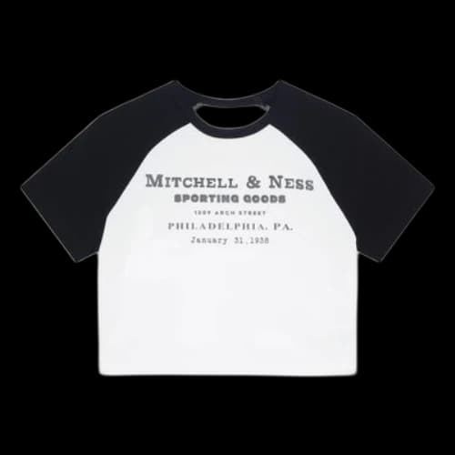 Mitchell & Ness x NBA PHILADELPHIA Short Board T-shirt 'White Black' (Women's)