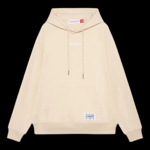 Mitchell & Ness Logo Fleece Hoodie 'Beige'