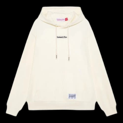 Mitchell & Ness Logo Fleece Hoodie 'White'