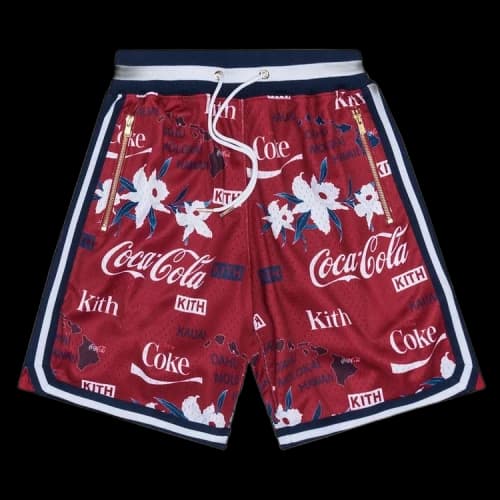 Kith x Coca Cola x Mitchell & Ness Hawaii Shorts 'Red'