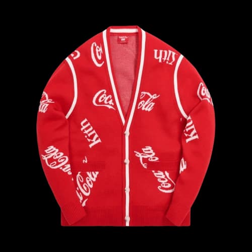 Kith x Coca-Cola x Mitchell & Ness Coke Logo Cardigan 'Red'
