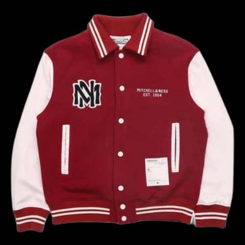 Mitchell & Ness Logo Varsity Jacket 'Red'