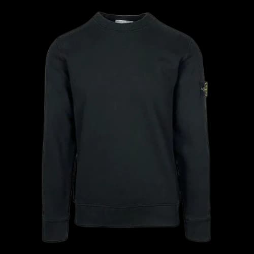STONE ISLAND Basic Round Neck Black