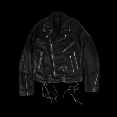 Amiri Oversized Vintage Biker Jacket 'Black'