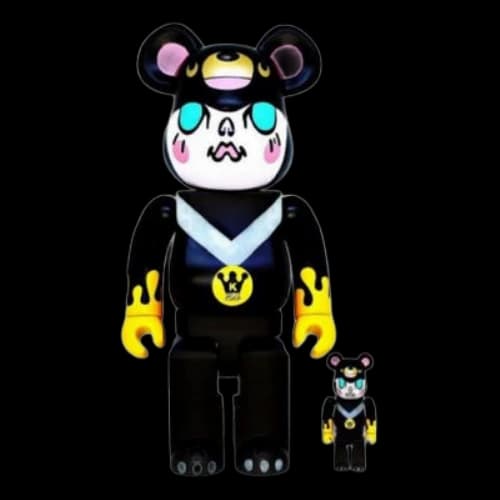 Bearbrick BE@RBRICK Molly Bear 2018 100%+400% 'Black White Yellow'