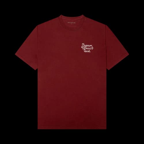 Museum of Peace & Quiet Scribble T-Shirt 'Burgundy'