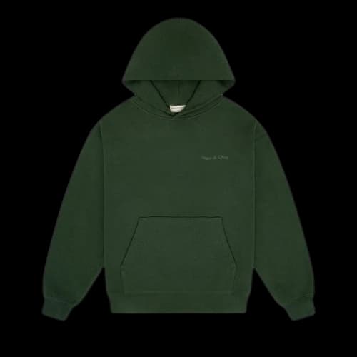 Museum of Peace & Quiet Wordmark Pigment Dyed Hoodie 'Forest'