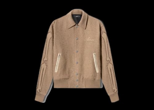 AMIRI Bones Varsity Jacket Khaki