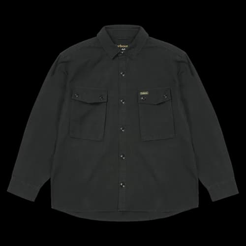 Palace x Barbour Officer Shirt 'Black'
