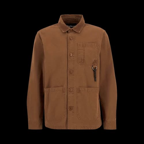 Barbour Bowland Garment Dyed Overshirt 'Umber'