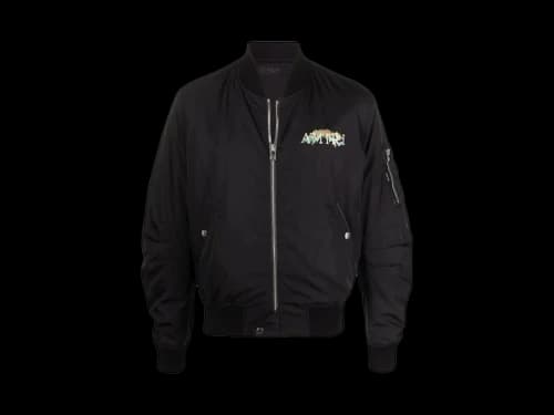 AMIRI Cherub Silk Bomber Jacket Black