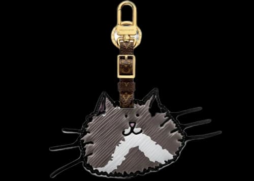 Louis Vuitton Bag Charm and Key Holder Catogram Dark Grey