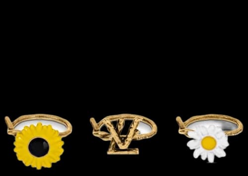Louis Vuitton LV Gardening Set of Three Rings Gold