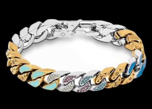 Louis Vuitton Chain Links Patches Bracelet Multicolor
