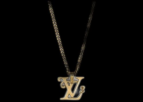 Louis Vuitton x Nigo Squared Necklace Gold
