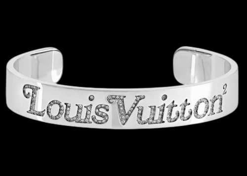 Louis Vuitton x Nigo Squared Strass Bracelet Silver