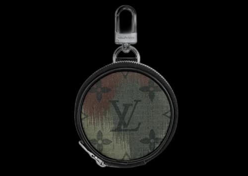 Louis Vuitton Pouch Ikat Bag Charm & Key Holder Khaki Green