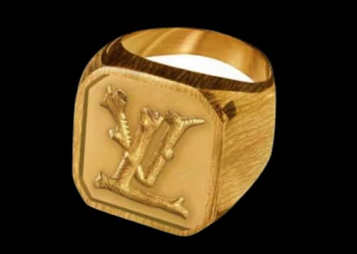 Louis Vuitton LV Wood Ring Aged Gold