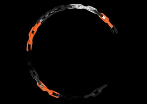 Louis Vuitton Monogram Chain Necklace Silver/Orange