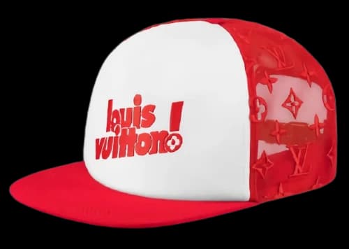 Louis Vuitton Everyday LV Embroidered Mesh Cap (Soho Exclusive) Red