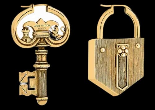 Louis Vuitton x Fornasetti Earrings Gold