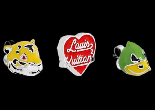 Louis Vuitton x Nigo Earring Set of 3 Silver