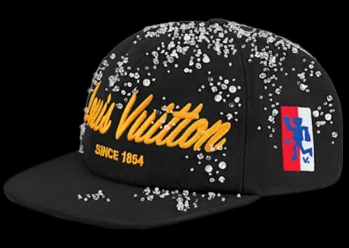 Louis Vuitton LV Script Crystals Cap Black