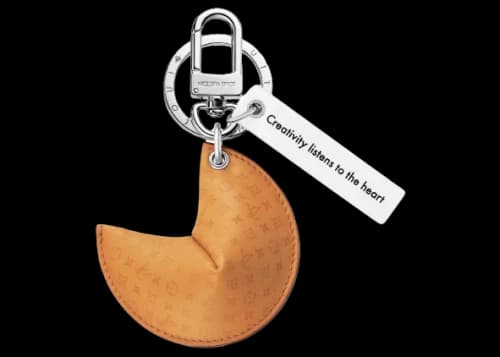Louis Vuitton LV Fortune Cookie Bag Charm & Key Holder Brown