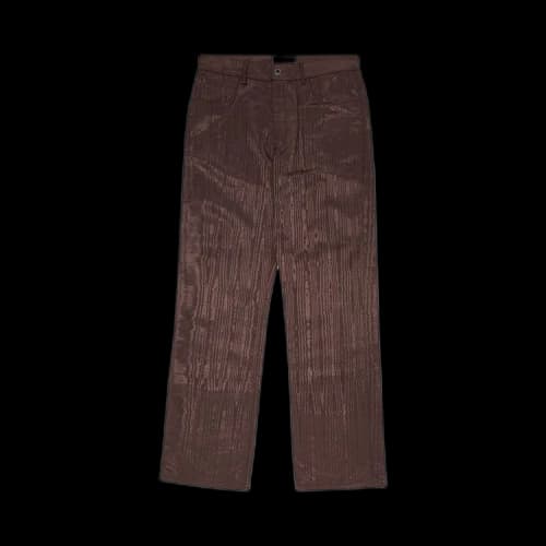 Marine Serre Regenerated Moire Wide Leg Pants 'Brown'